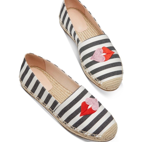 kate spade Shoes - Kate Spade New York Stripe Heart Espadrilles